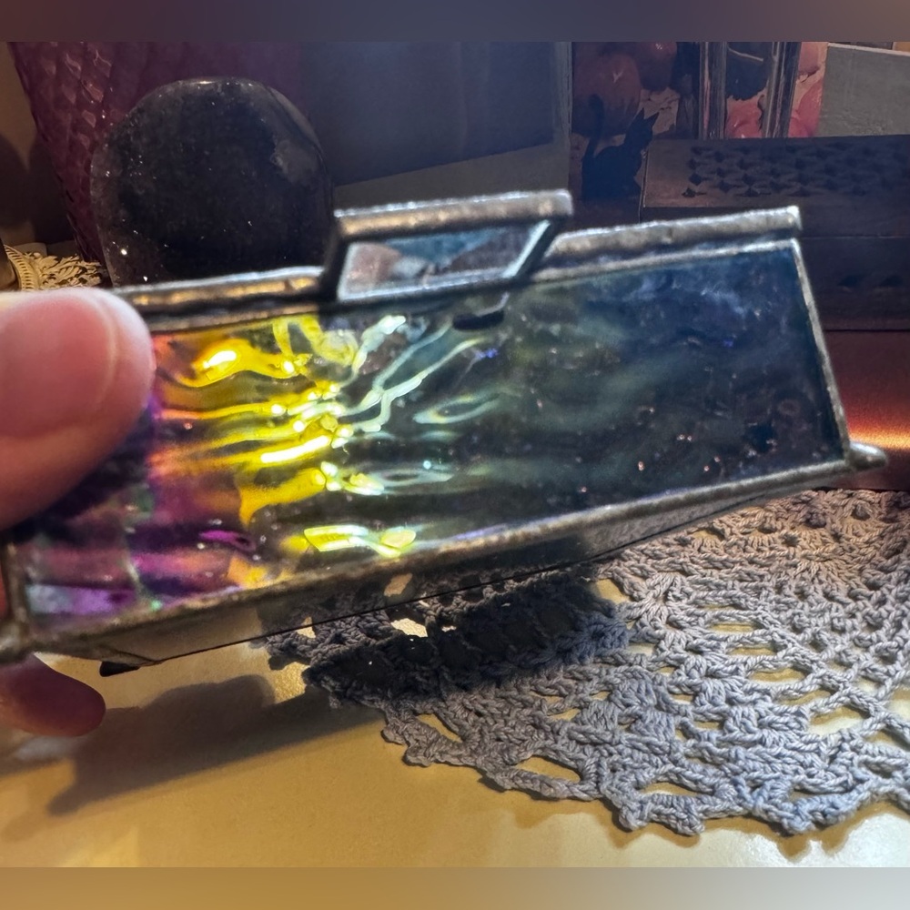 Iridescent Stained Glass Trinket Box✨ - Picture 14 of 16